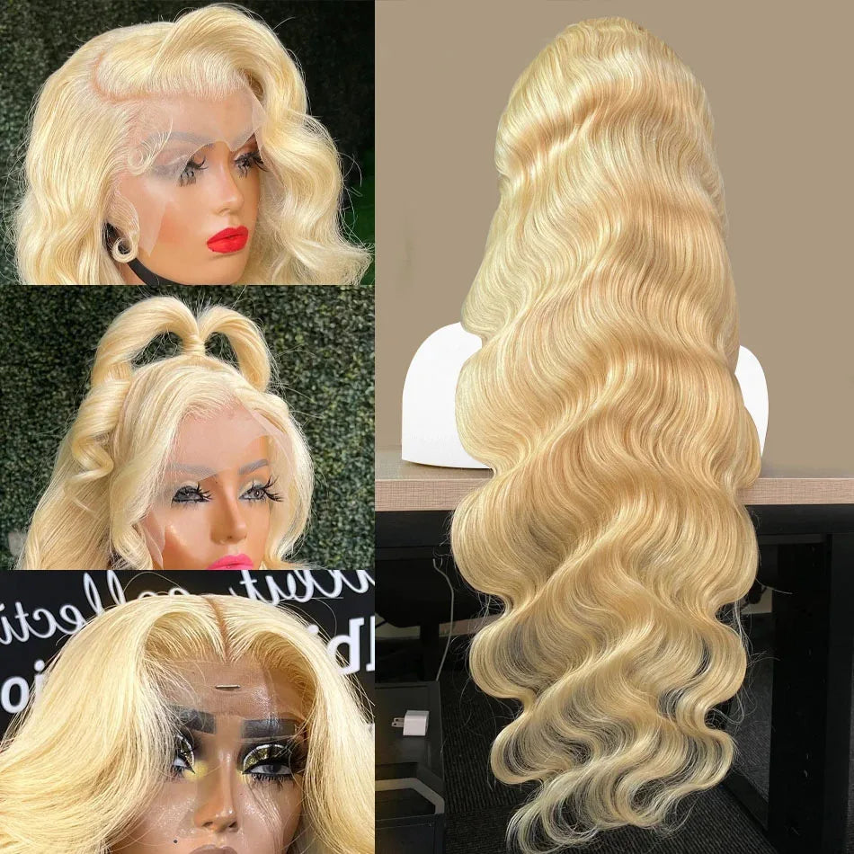 613 Honey Blonde Body Wave Wig HD Lace Front Human Hair Wig