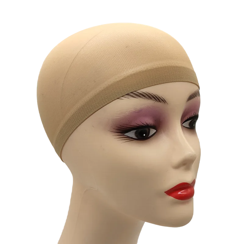 2pcs Stocking Wig Caps – Black & Brown Stretch Mesh Hair Nets