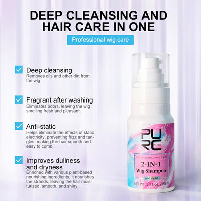 PURC 2-IN-1 Sulfate-Free Wig Shampoo – For Synthetic & Human Hair