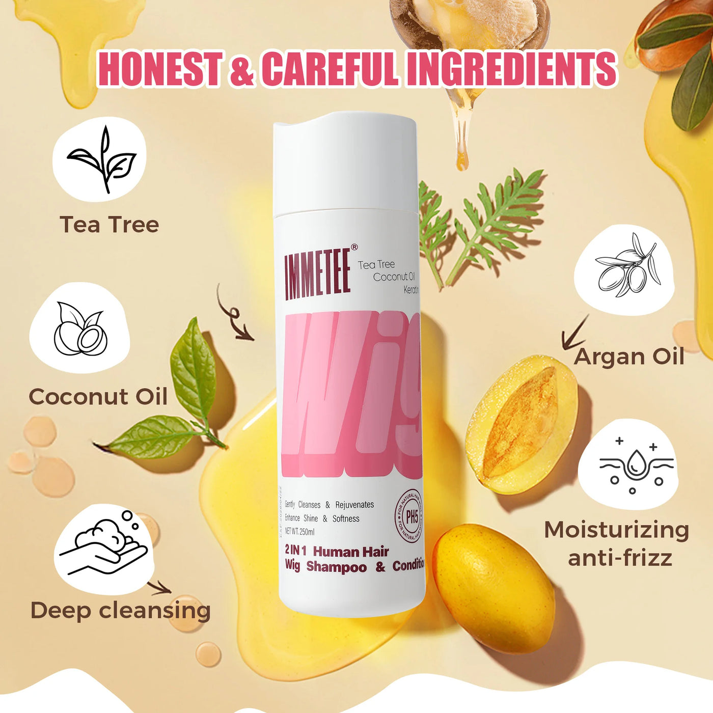 Professional Wig Shampoo – Clean & Nourish Human & Synthetic Hair Wigs