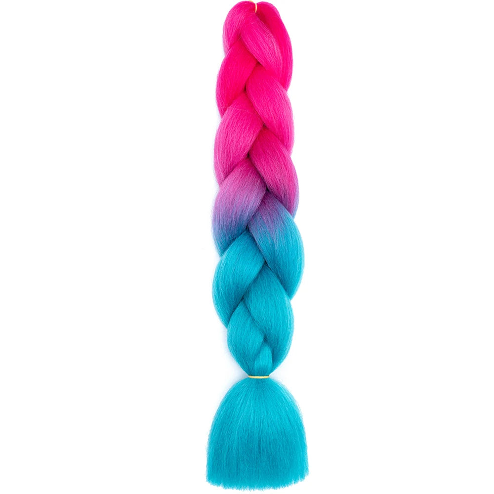 Synthetic Jumbo Braids Hair – 24 Inch Afro Ombre Kanekalon Extensions