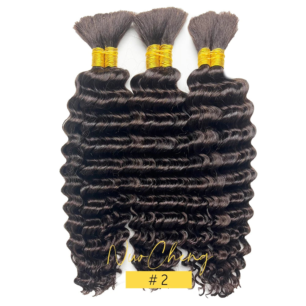 2 Bundles 14" Brazilian Deep Wave Braiding Hair