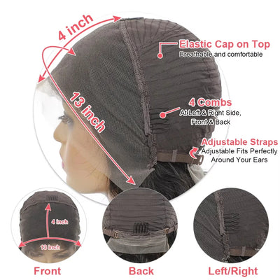 Braided Afro Puff Wig – 13x4 Lace Front, Afro Kinky Curly Human Hair