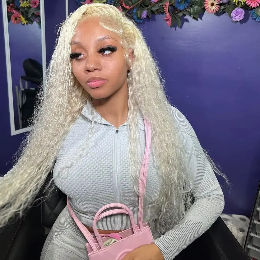 Loose Deep Wave Wig – 613 Honey Blonde, Transparent Lace Frontal Virgin Human Hair