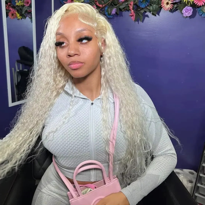 Loose Deep Wave Wig – 613 Honey Blonde, Transparent Lace Frontal Virgin Human Hair