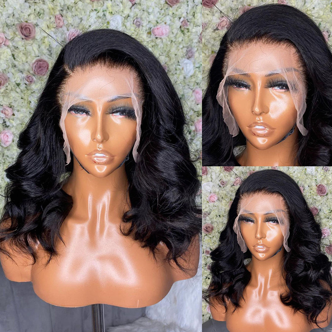 Body Wave Lace Front Brazilian Human Hair Bob Wig
