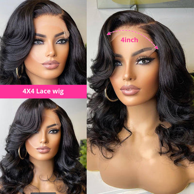 Body Wave Lace Front Brazilian Human Hair Bob Wig