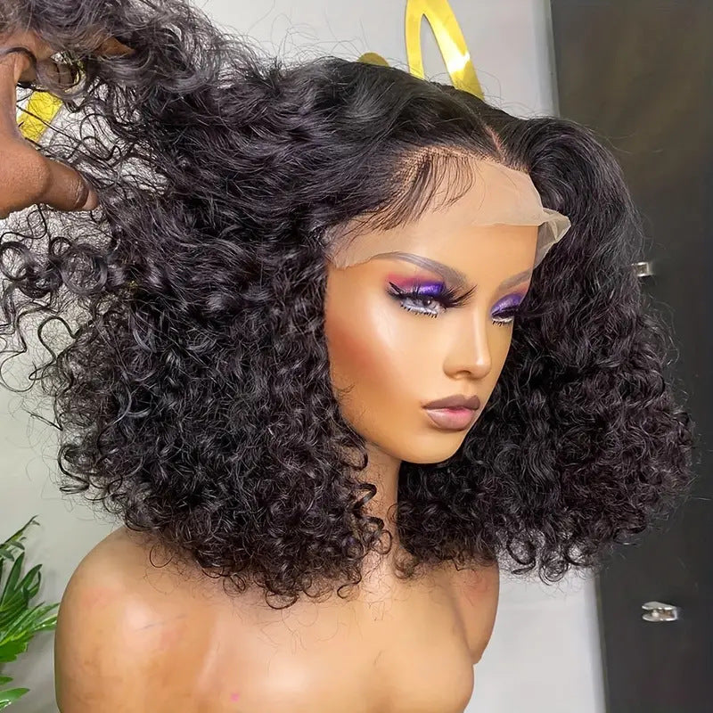 Double Drawn Water Wave Bob Wig